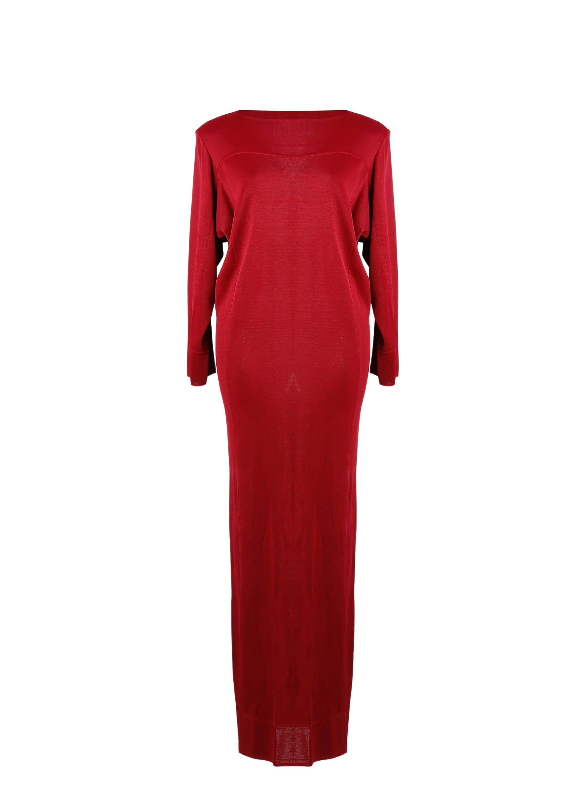 Dress with long crepe sleeves - Purple
