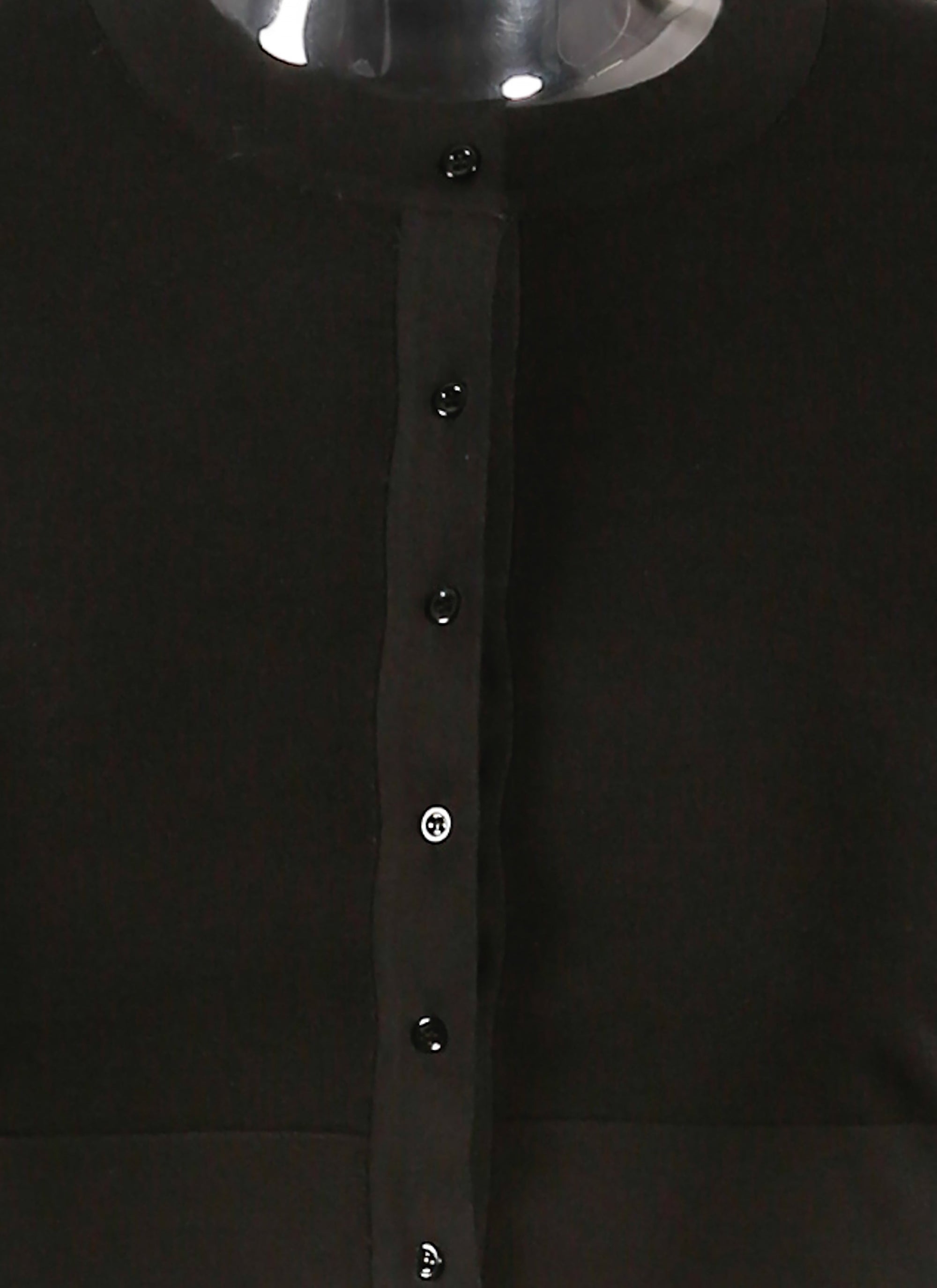 Cardigan court boutonné à manches longues en maille - Noir charbon