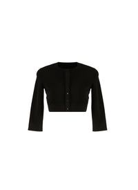 Long sleeve knitted cardigan - Black