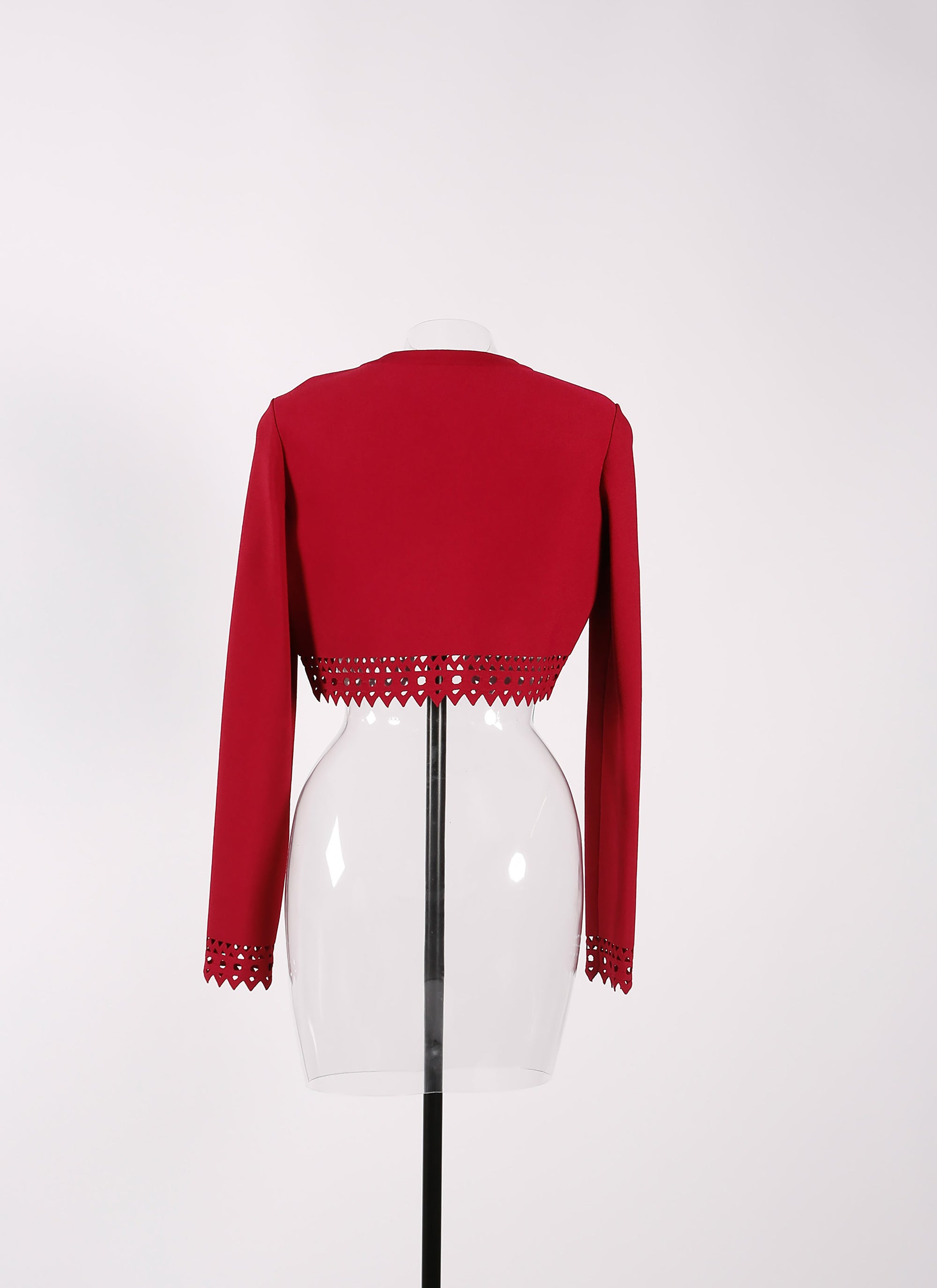 Cardigan ajouré en maille - Pourpre