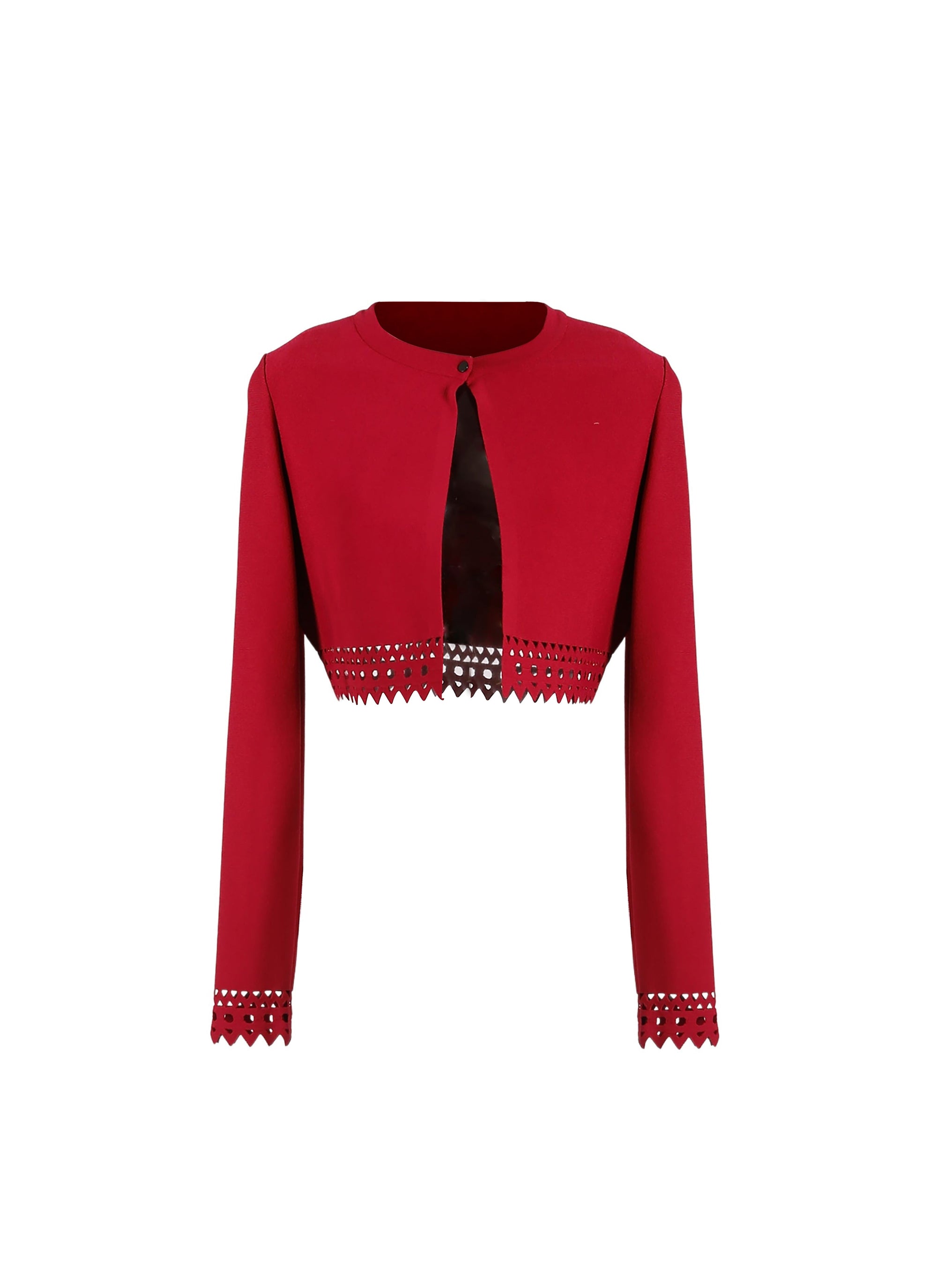 Cardigan ajouré en maille - Pourpre