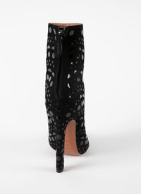 Patent leather 115 platform boots - Black & Black