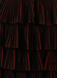 Wool Seguidille skirt - Black & Cherry