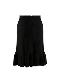 Short mermaid skirt in wool - Black