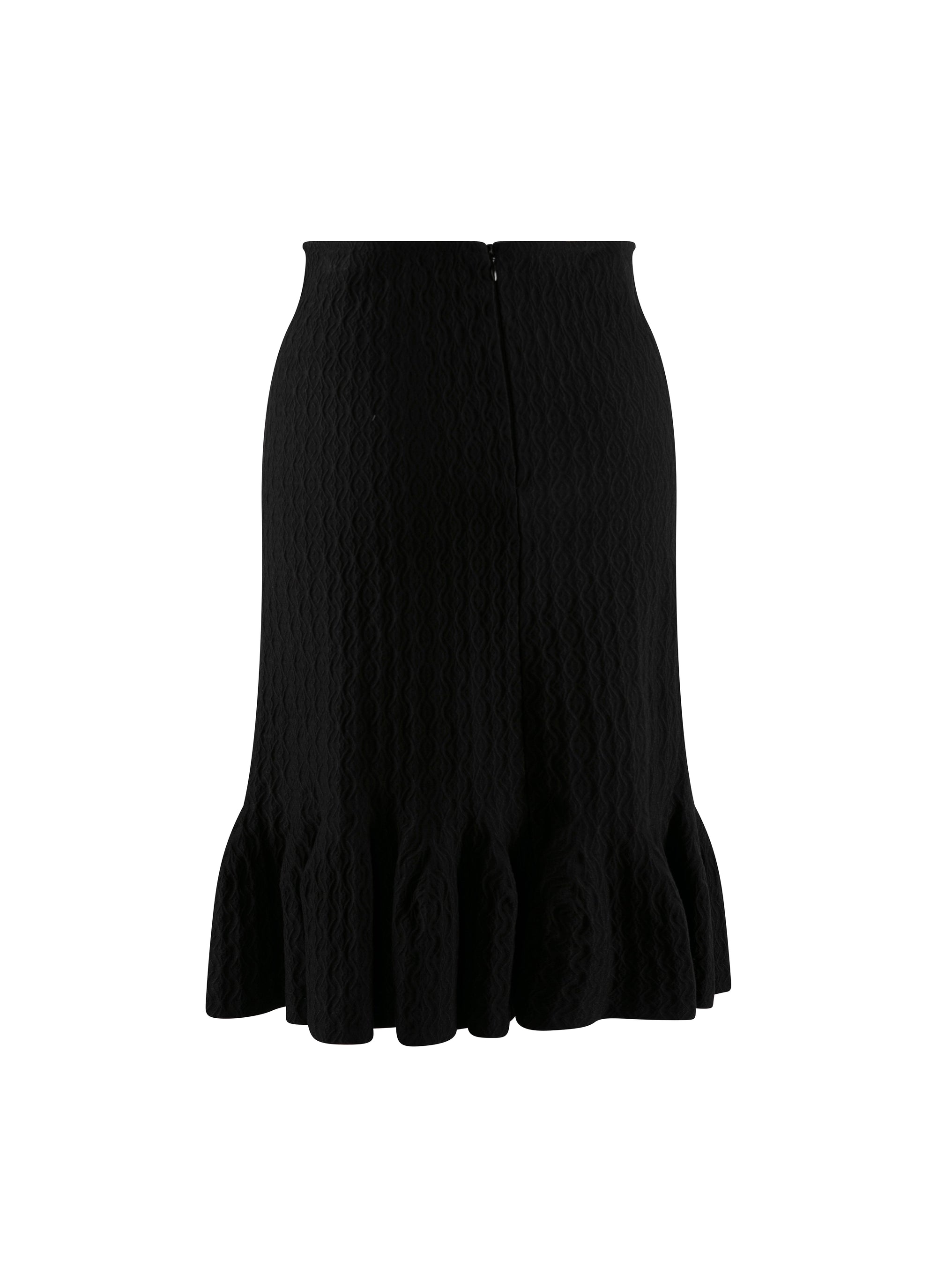 Short mermaid skirt in wool - Black