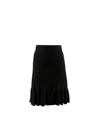 Short mermaid skirt in wool - Black
