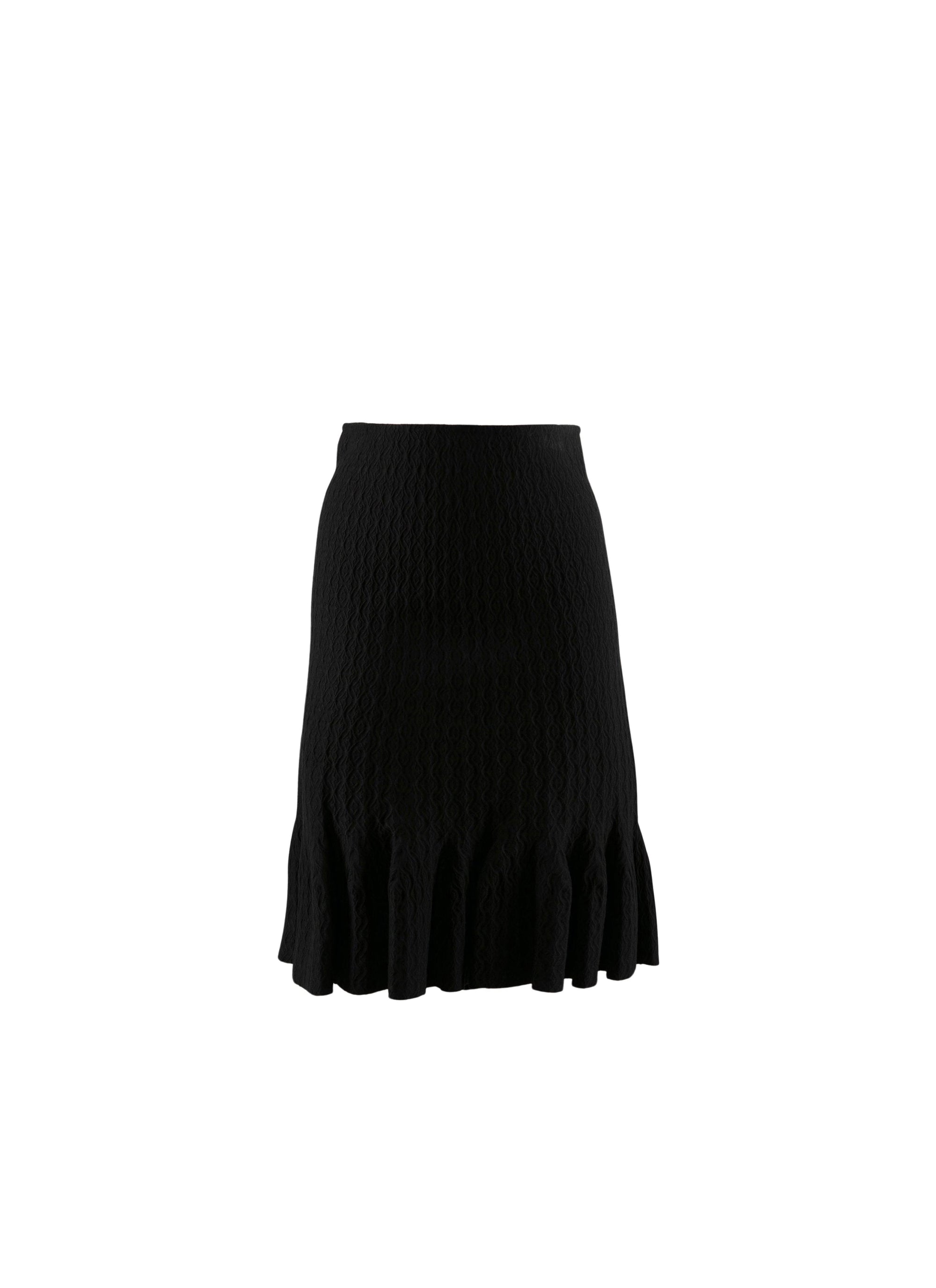 Short mermaid skirt in wool - Black