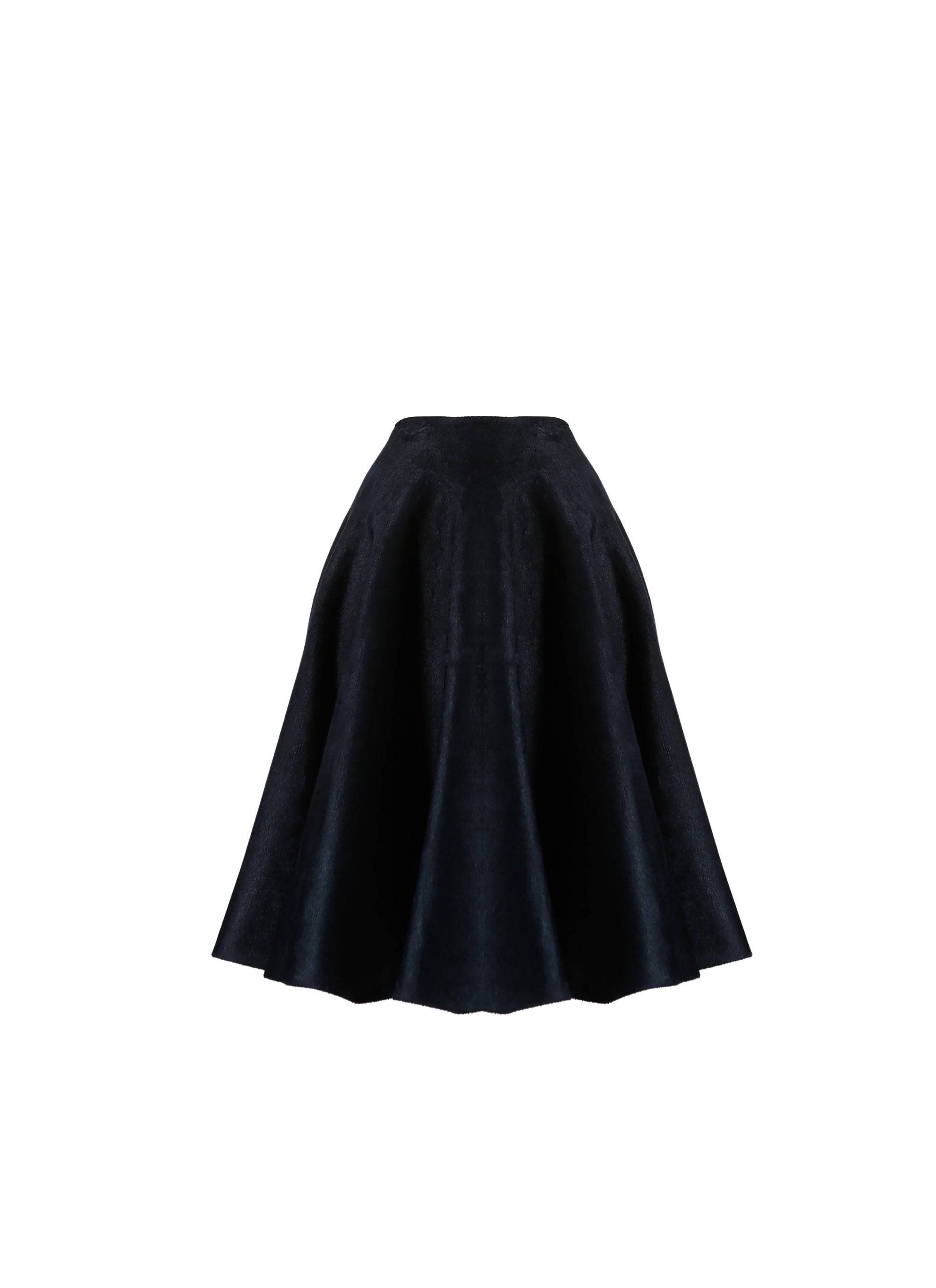 Short plain velvet skirt - Dark Navy