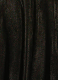 Short plain velvet skirt - Black intense