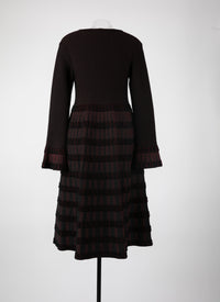 Long-sleeved coat - Black & Garnet