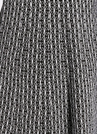 Long-sleeved wool Segovie tunic - Black & White