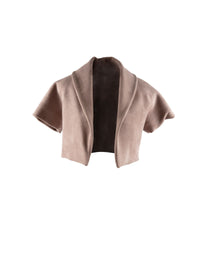 Bolero à manches courtes en laine - Chair