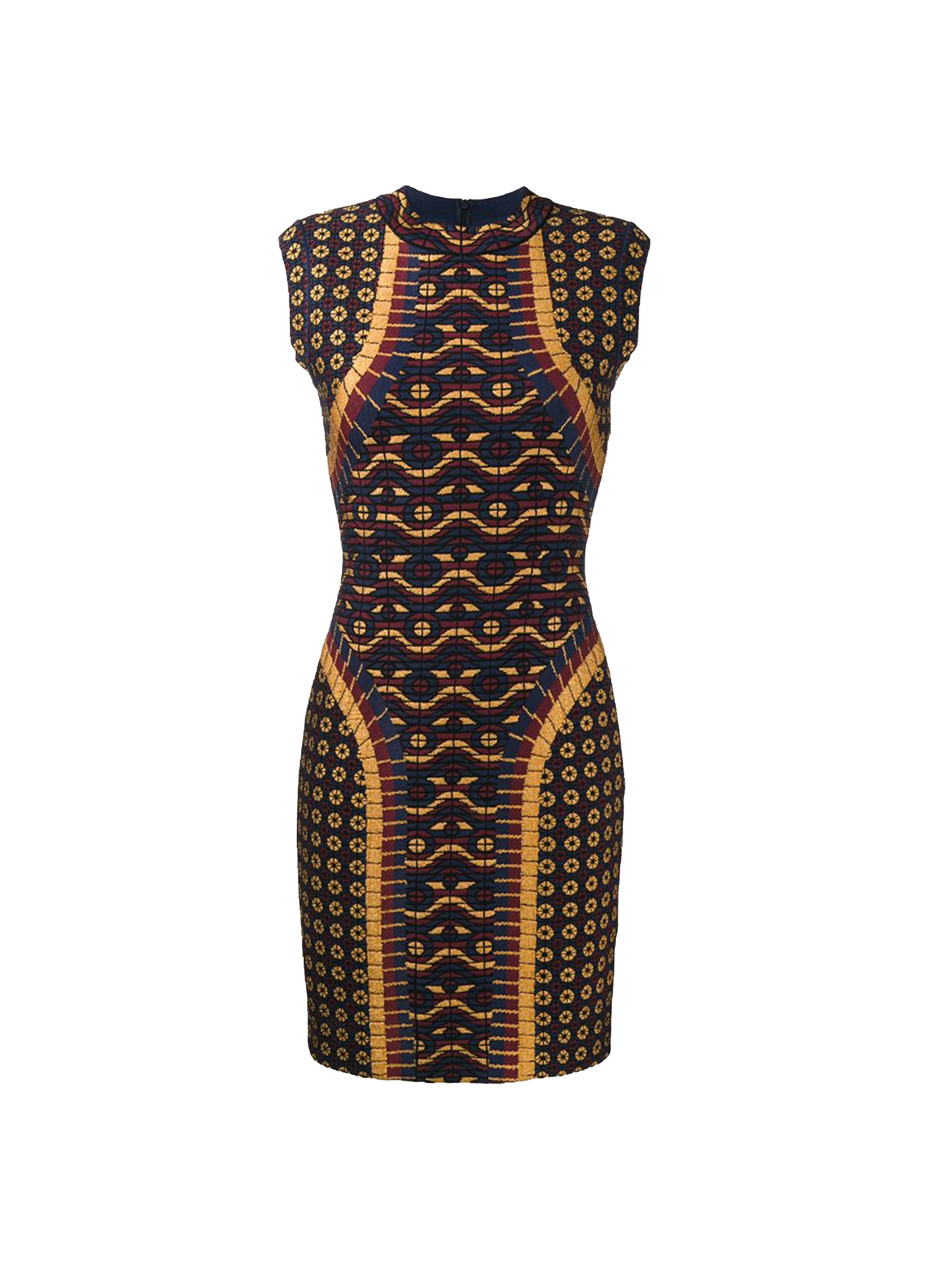 Robe sans manches Swahili en maille - Marine & Or