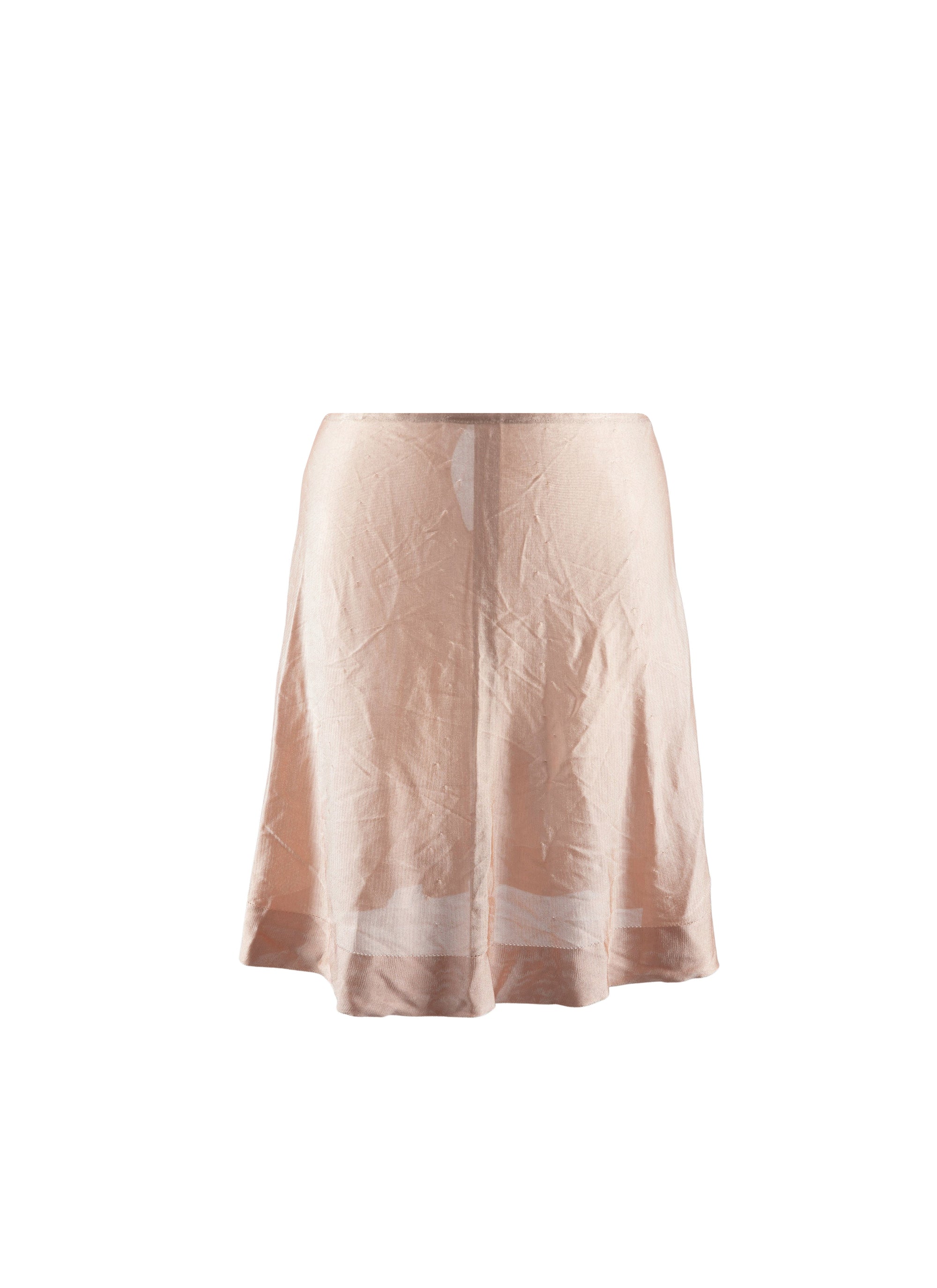 Fond de jupe courte unie transparente - Nude