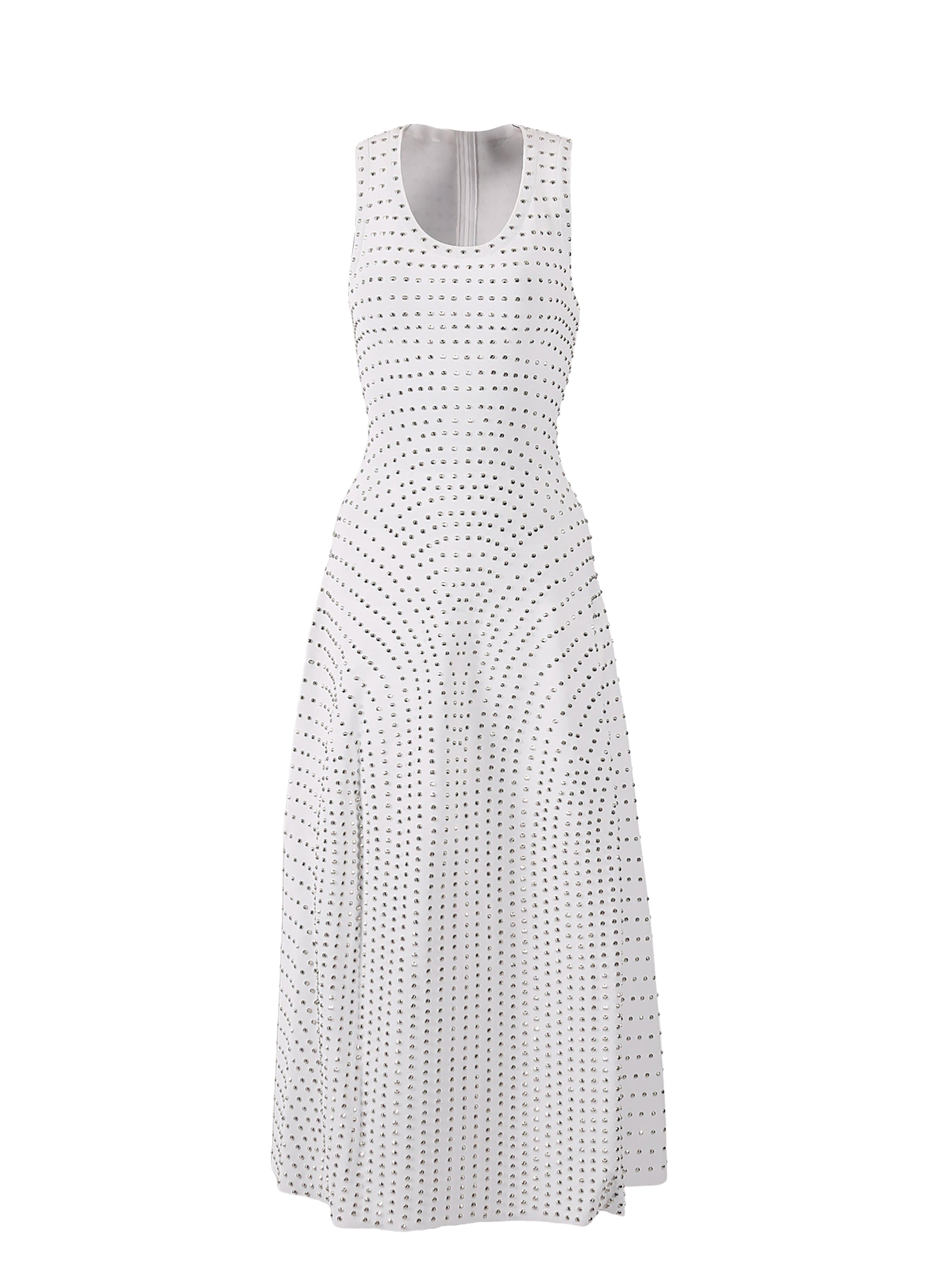 Nebuleuse studded sleeveless dress - Optic White