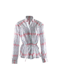 Long-sleeved drawstring basque shirt - Multico470