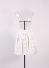 Serpentine short skirt - Optic White