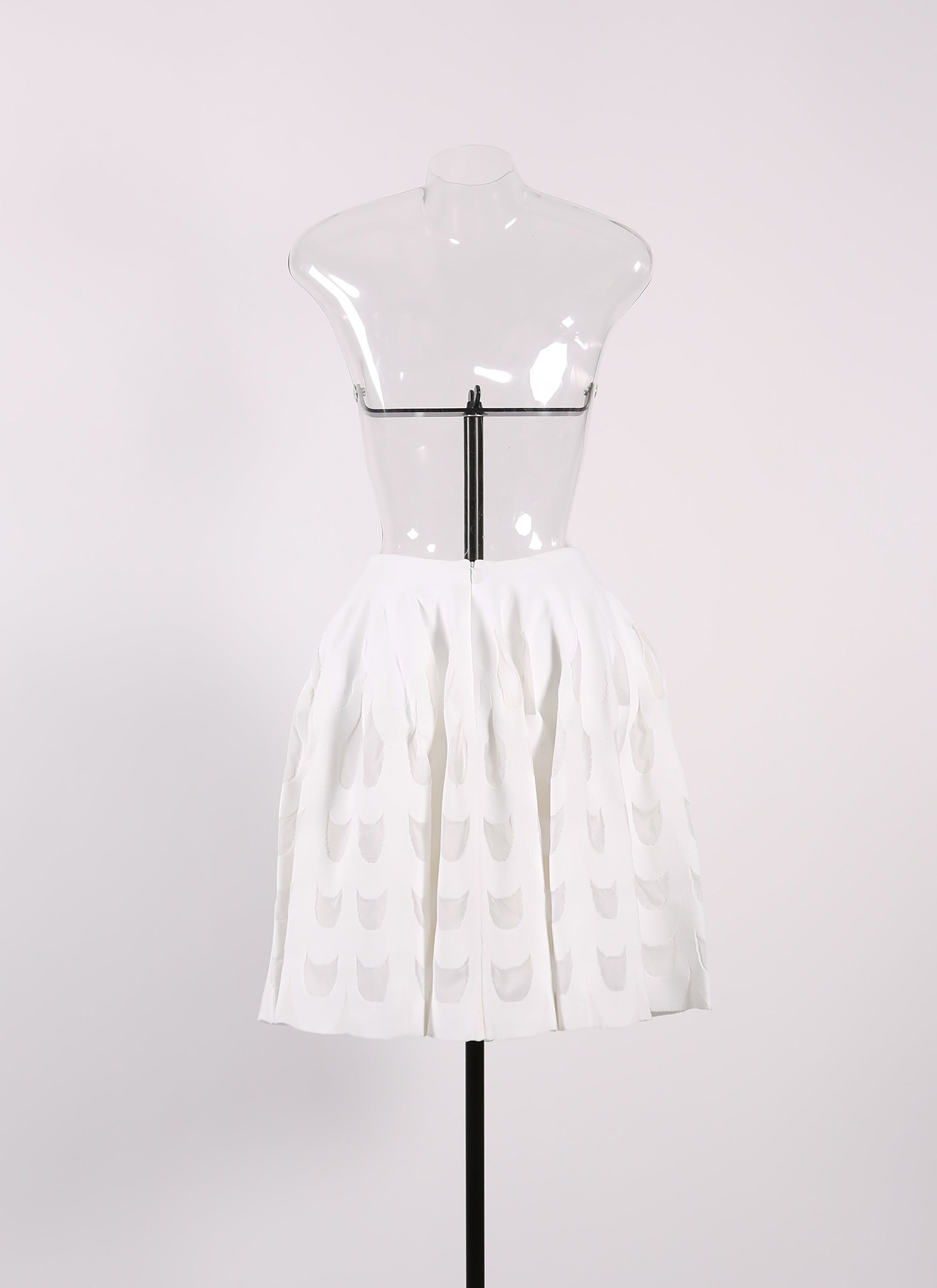Serpentine short skirt - Optic White