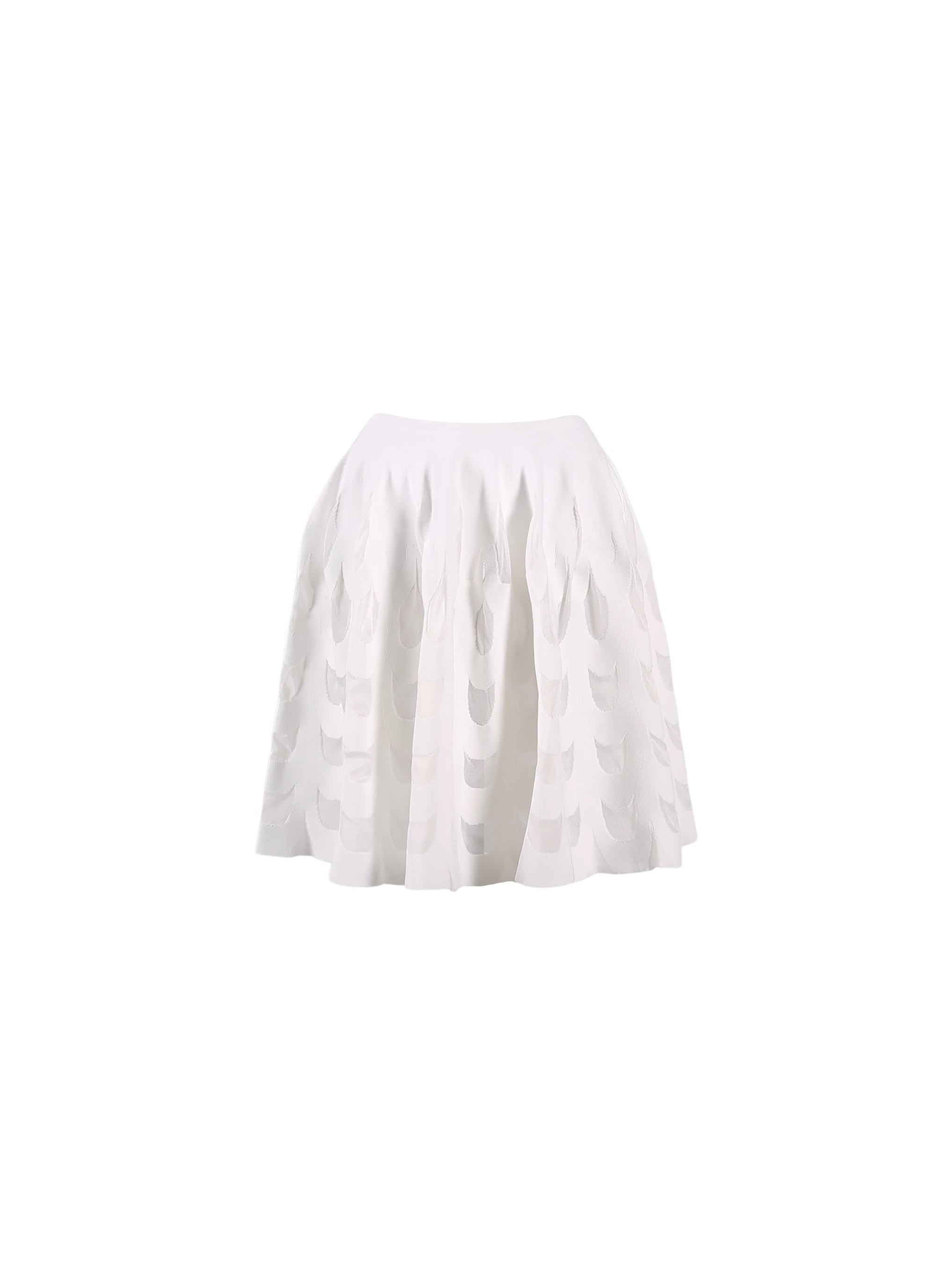 Serpentine short skirt - Optic White