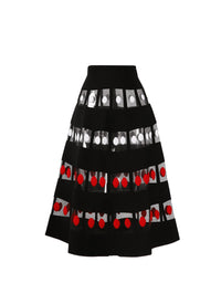 Jupe longue Objectif en maille - Multicolore
