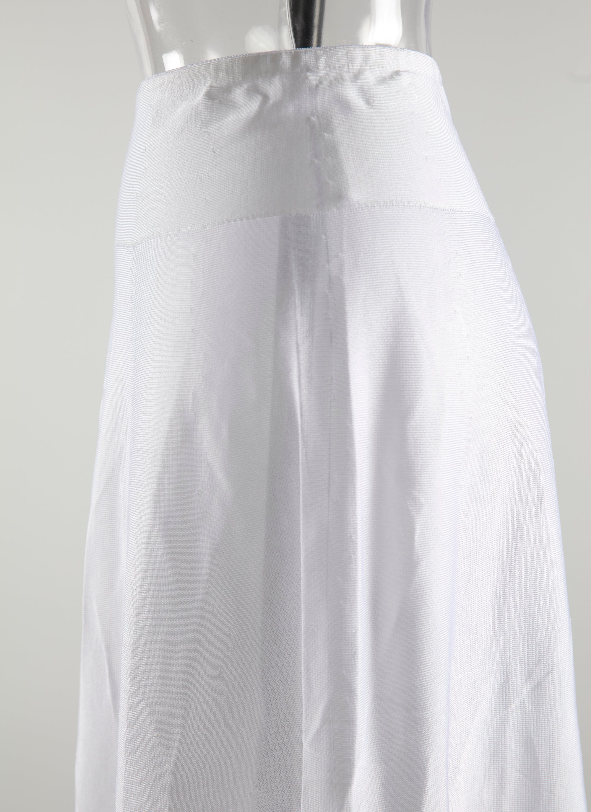 Plain sheer long skirt bottom - Optic White