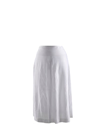 Plain sheer long skirt bottom - Optic White
