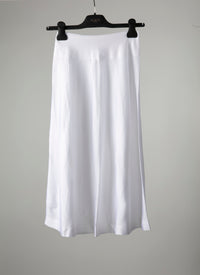 Plain sheer long skirt bottom - Optic White