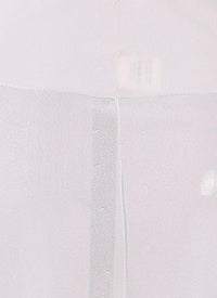 Plain mid-length skirt with details - Optic White