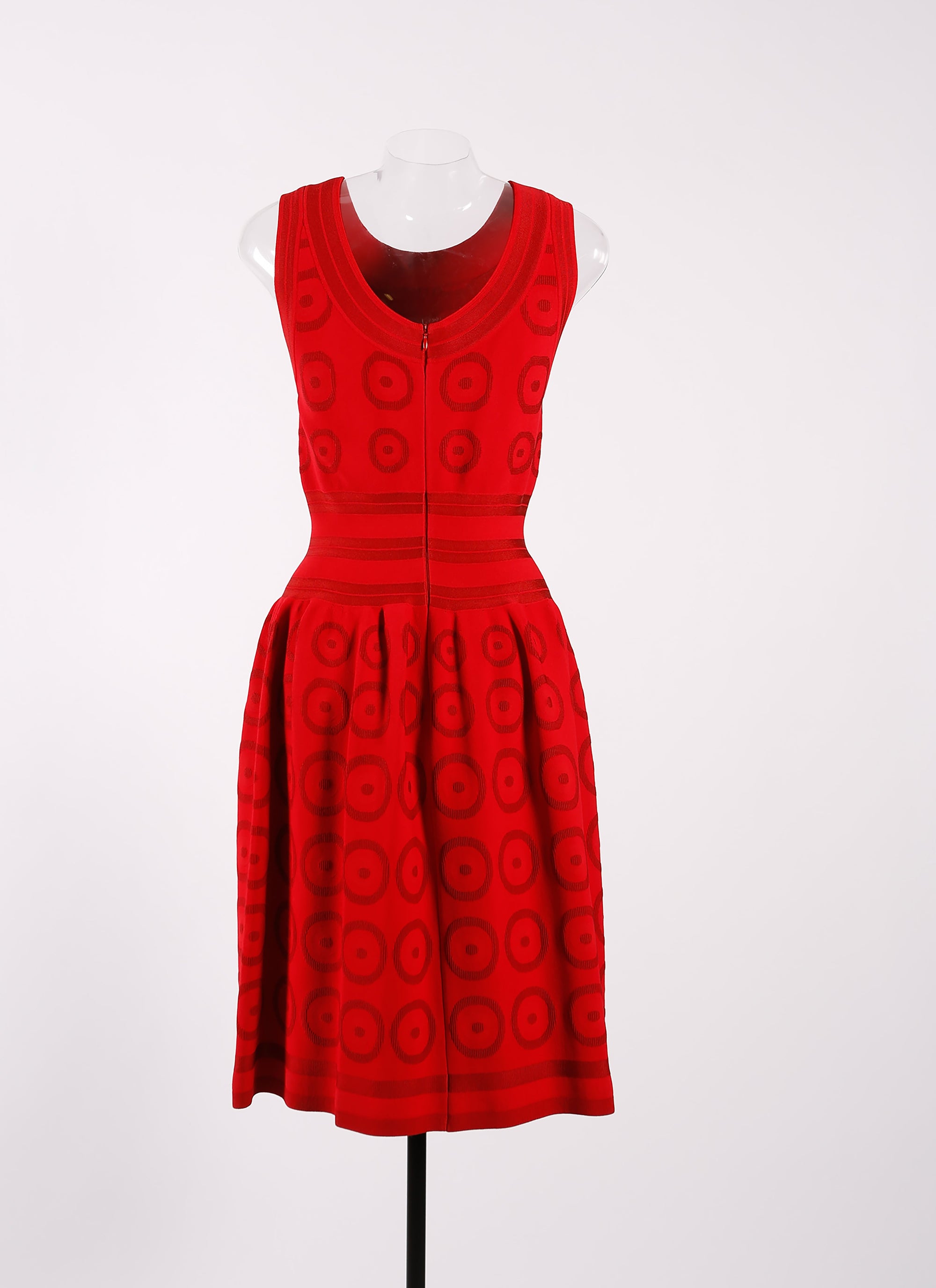 Atomic sleeveless mesh straight dress - Lacquer
