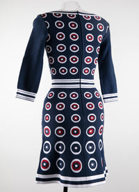 Robe à manches 3/4 Atomic en maille - Multicolore bleu
