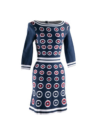 Robe à manches 3/4 Atomic en maille - Multicolore bleu