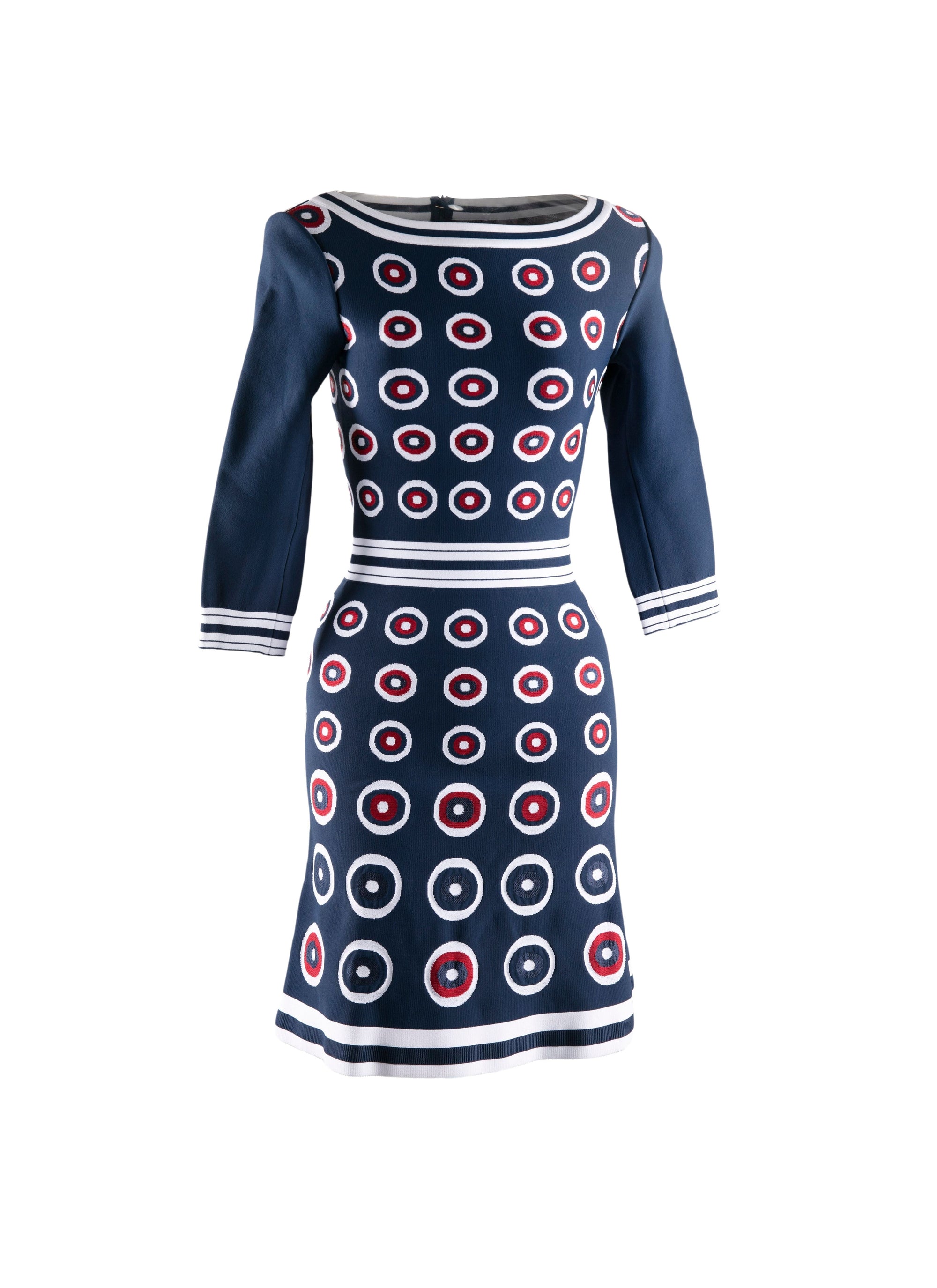 Robe à manches 3/4 Atomic en maille - Multicolore bleu