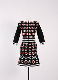 Robe à manches 3/4 Atomic en maille - Multicolore