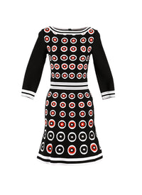 Robe à manches 3/4 Atomic en maille - Multicolore