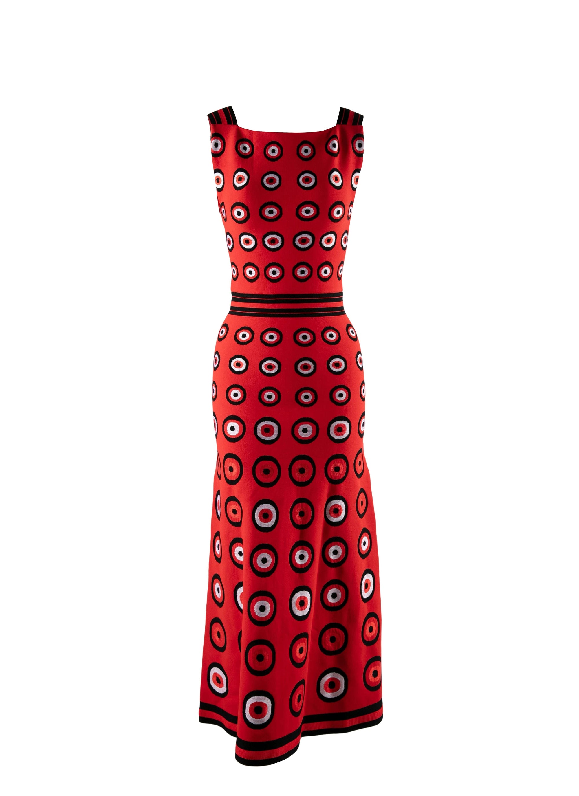 Robe longue sans manches à motifs - Multicolore