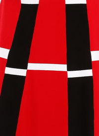 Tunique Mirage sans manches à motif graphique - Rouge