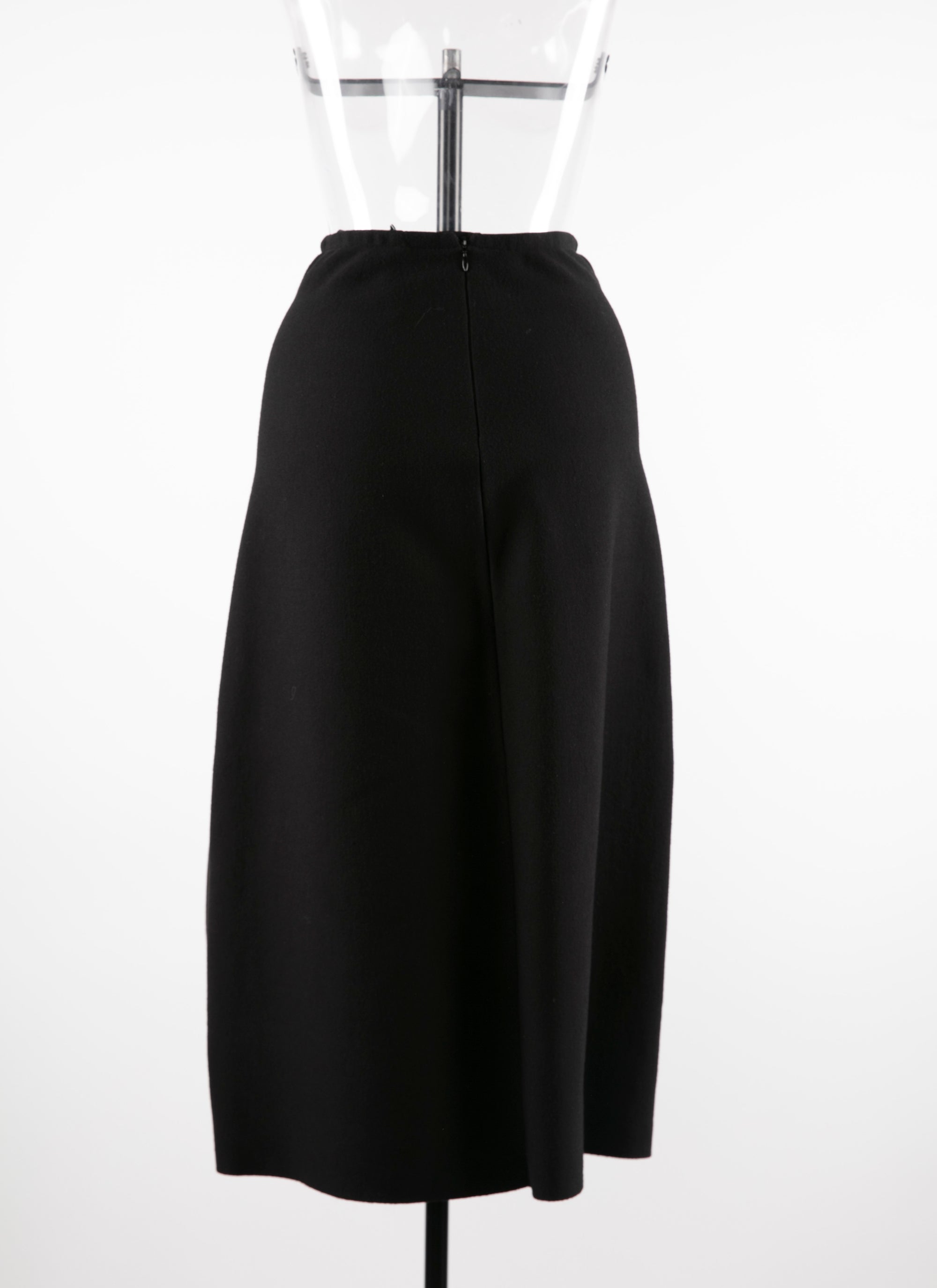 Jupe midi en laine motifs contrastés - Noir & Blanc