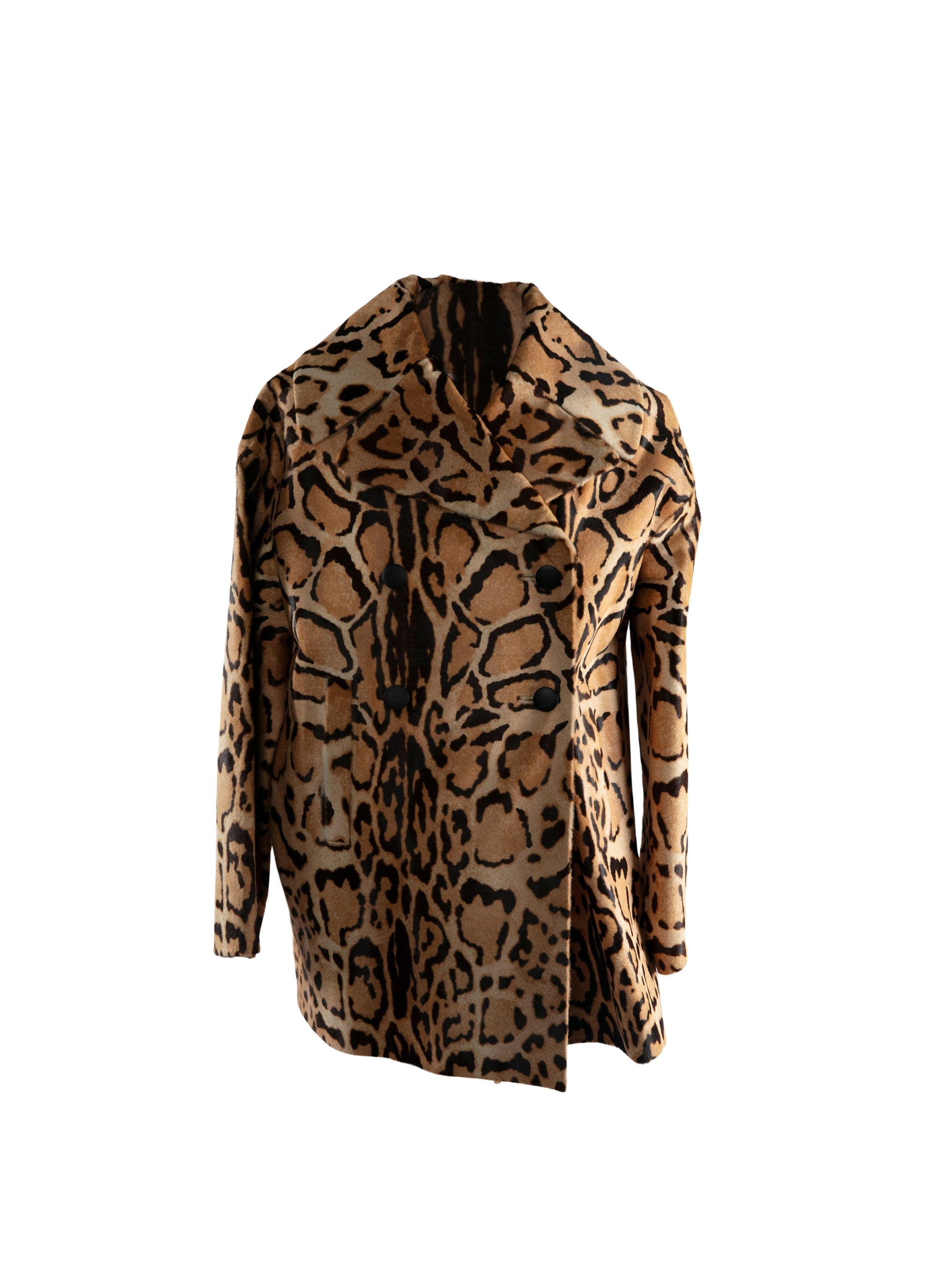 Animal print leather coat - Mordore