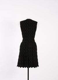Robe courte sans manches Azulejos - Noir & Nuit