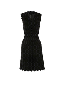 Azulejos sleeveless short dress - Black & Night