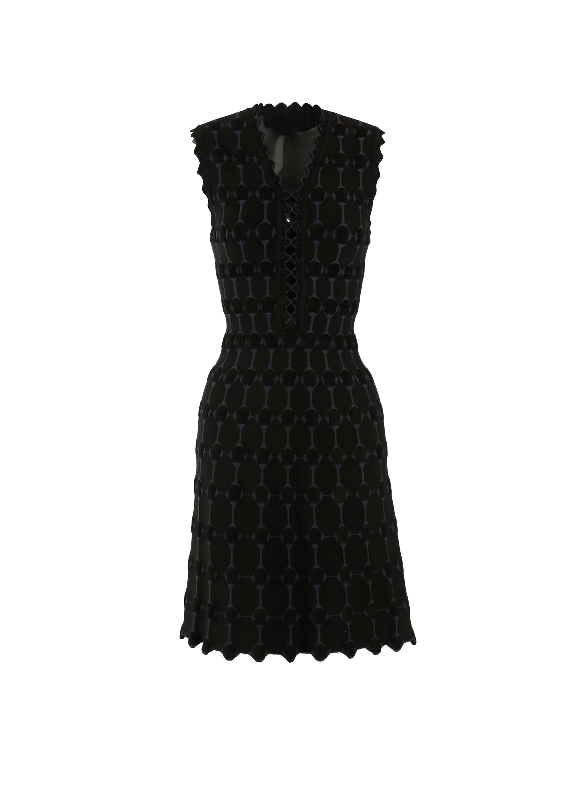 Azulejos sleeveless short dress - Black & Night
