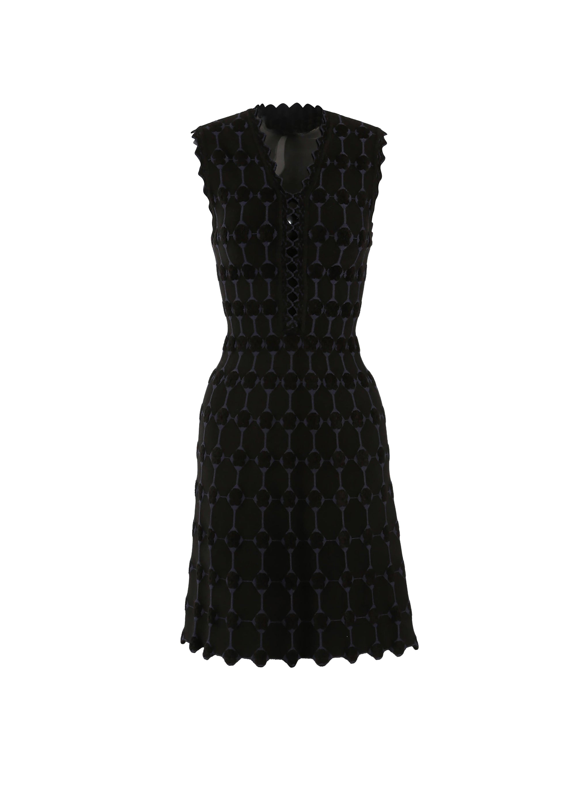Robe courte sans manches Azulejos - Noir & Nuit