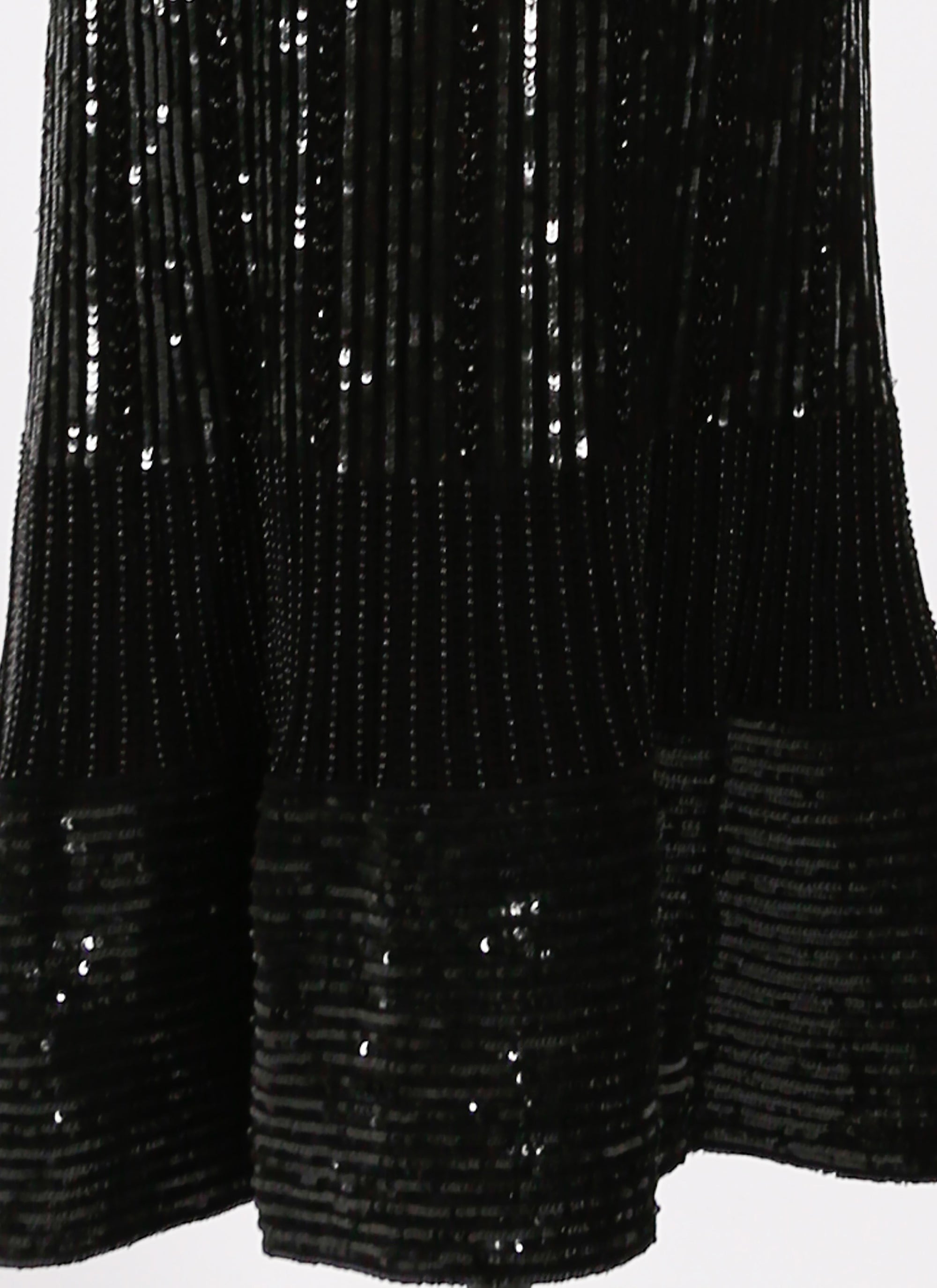 Robe longue brodée à sequins - Noir