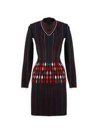 Berlingot long-sleeved dress - Multicolour