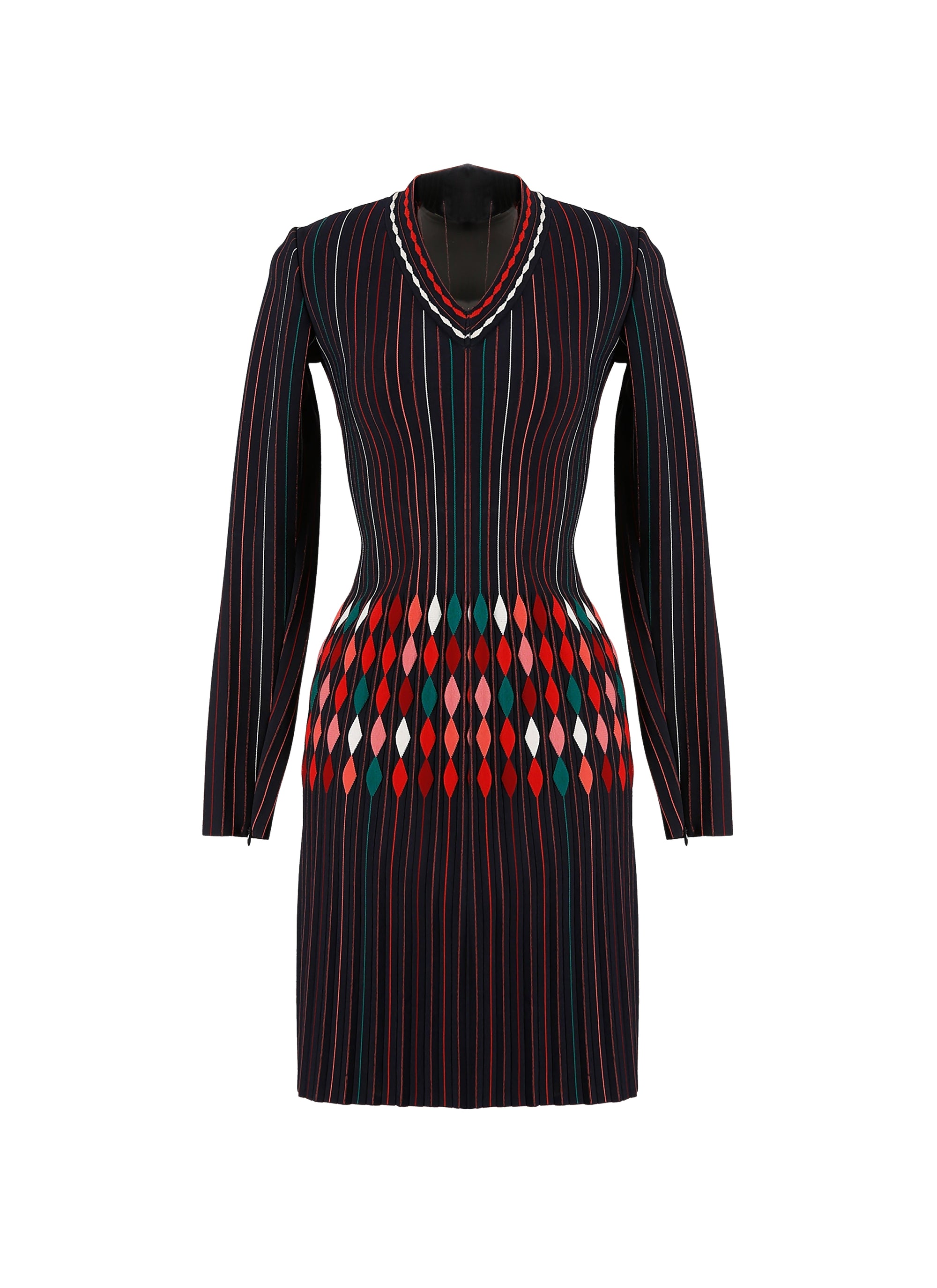 Berlingot long-sleeved dress - Multicolour