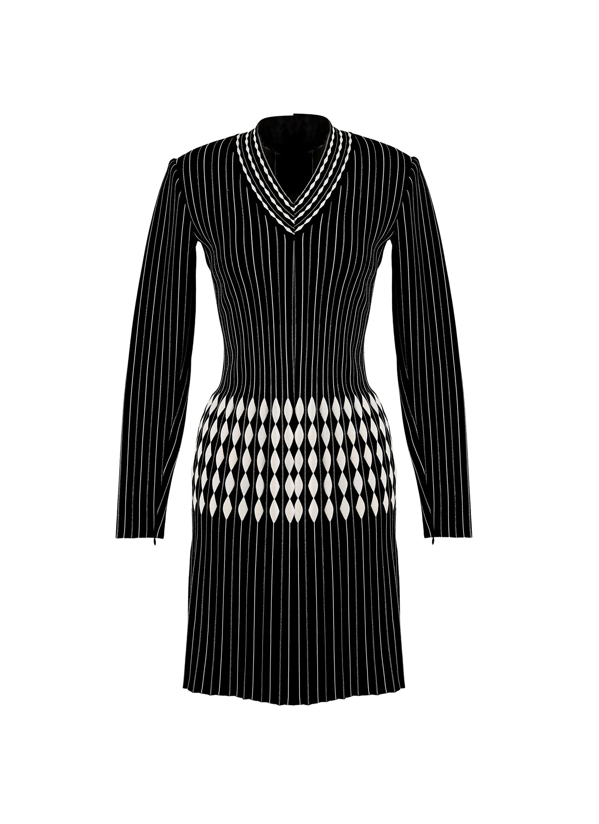 Robe à manches longues Berlingot - Noir & Blanc