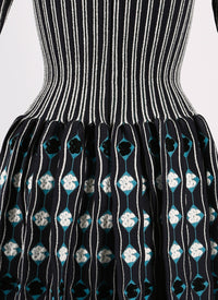 Faience 3/4 sleeve short dress - Lagoon Blue