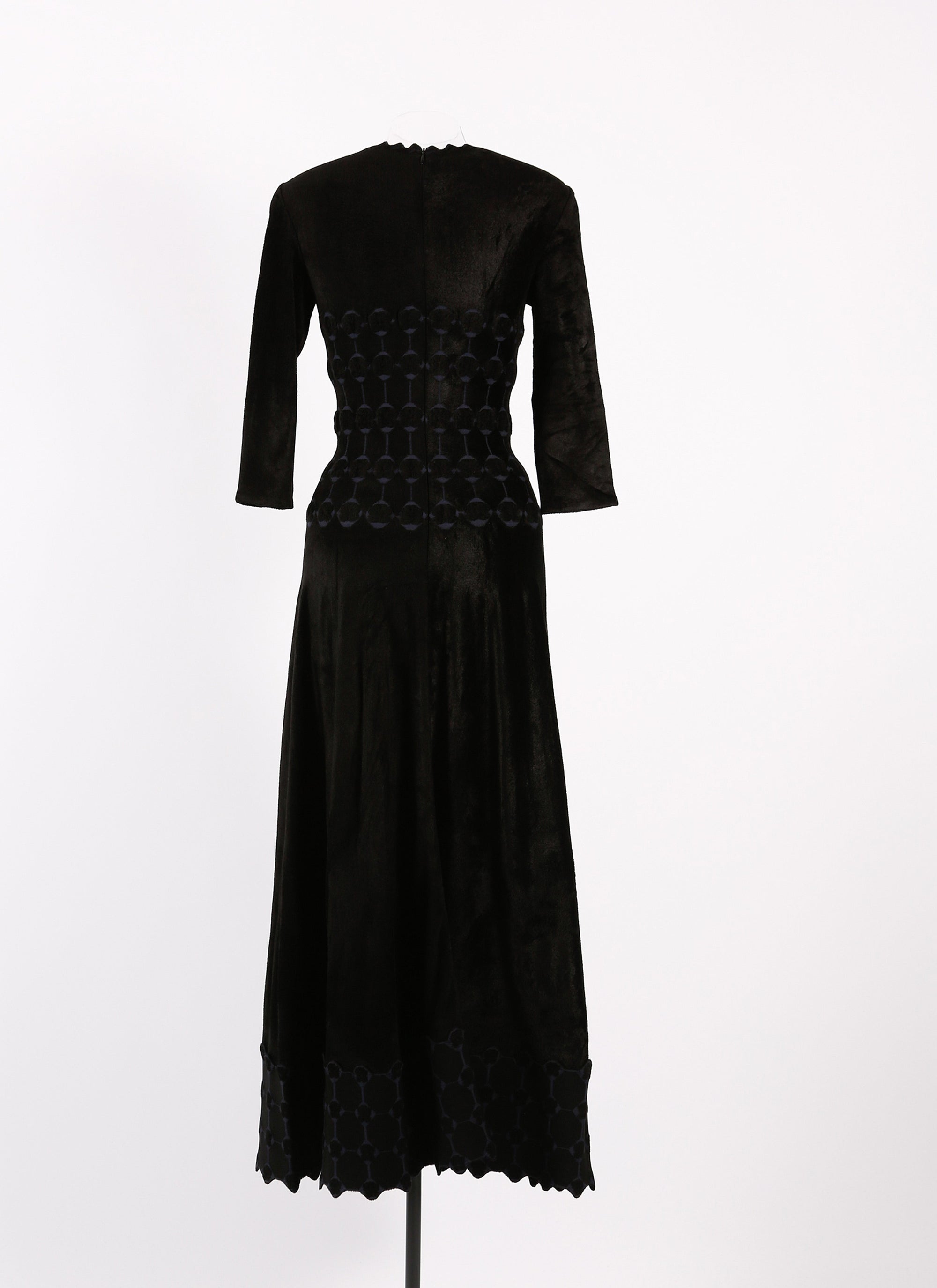 Azulejos 3/4 sleeve maxi dress - Black & Night