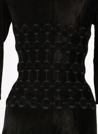 Azulejos 3/4 sleeve maxi dress - Black & Night