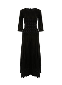 Azulejos 3/4 sleeve maxi dress - Black & Night